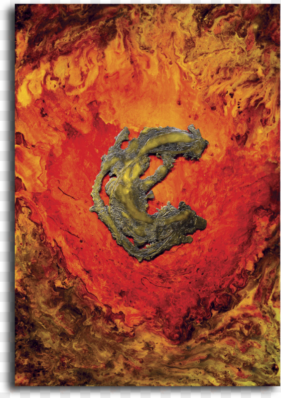 frasca-halliday nebula volcanic eruption exposures - painting