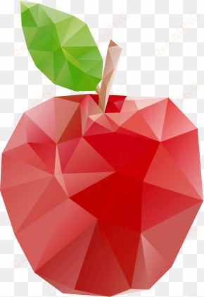 free apple low polygonal vector file - apple