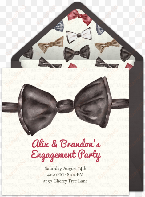 free award show party invitation with a bow tie design - party
