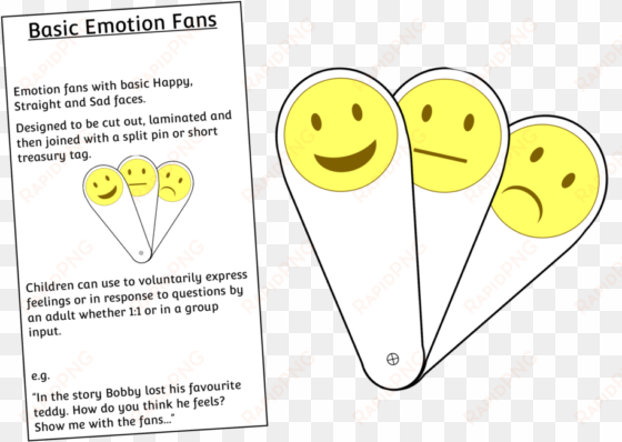 free basic emotion fans early years eyfs printable - emotion