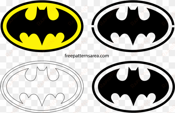 free batman logo vector pattern - silhouette batman