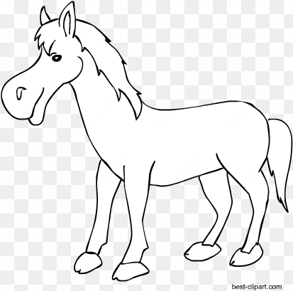 free black and white horse clip art - horse