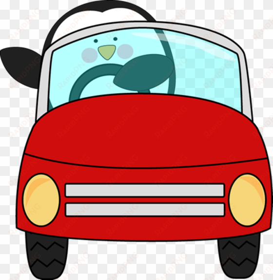 free cartoon car, download free clip art, free clip - penguin driving