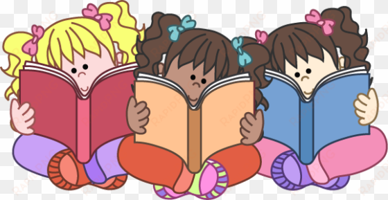 free children read the books clipart image kids reading - reading books clip art png