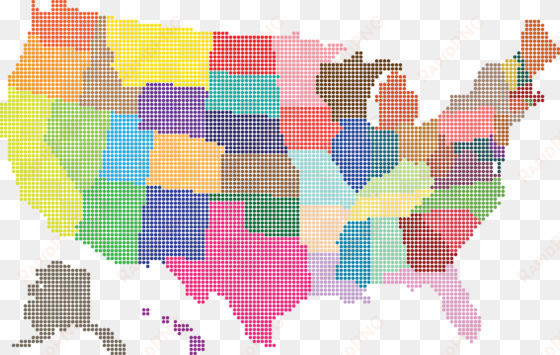 free clipart images - map of united states with dots