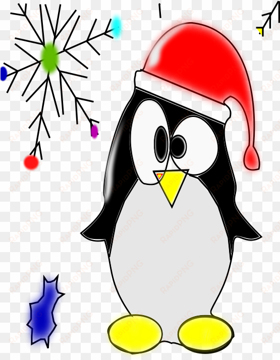 free clipart linux penguin juan david - christmas penguin clip art