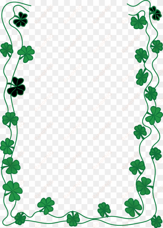 free clipart of a st patricks day shamrock clover border - st patricks day border clipart