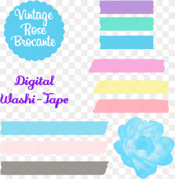 free digital washi tape - digital washi pastel washi tape png