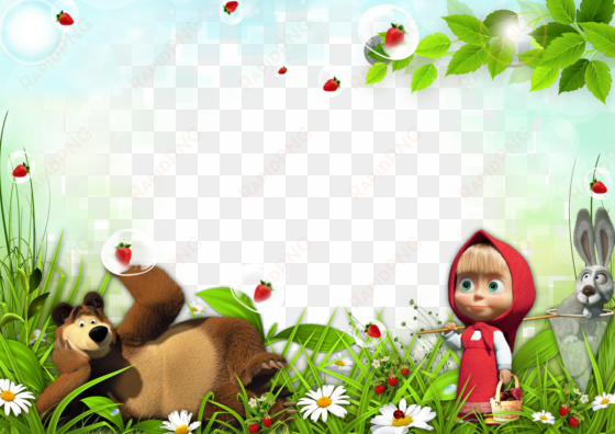 free download masha and the bear frame clipart masha - background masha and the bear