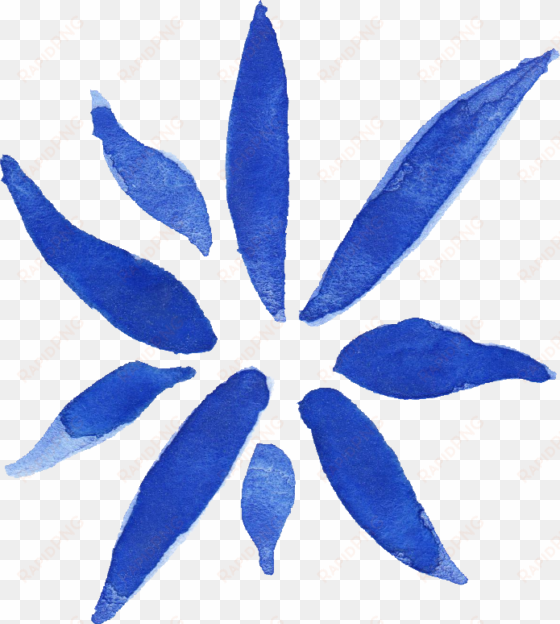 free download - watercolor flowers blue png