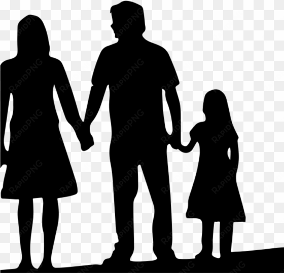 free family silhouette clip art 19 4 person family - family cartoon black and white