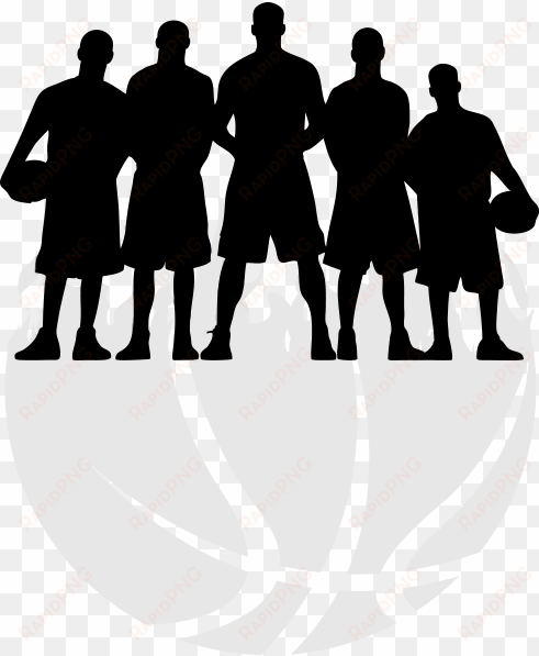 free girl basketball player silhouette png - basketball team silhouette png