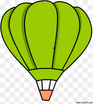 free green hot air balloon clipart - green hot air balloon clipart