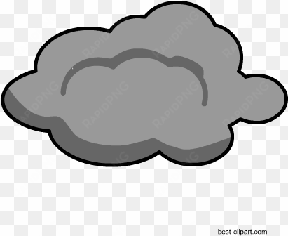 free grey cloud clip art image - happy grey clouds clipart