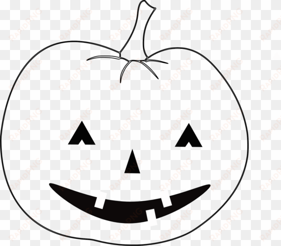 free halloween outline clip art - jack o lantern outline png