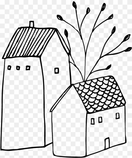 free houses doodle png - house doodle