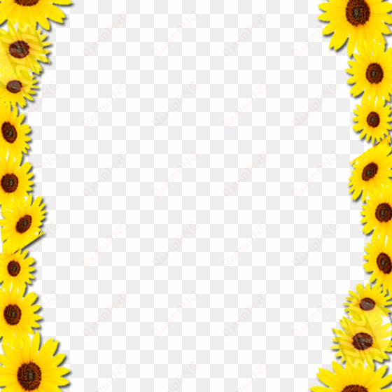 Free Icons Png - Sunflower Border Design transparent png image