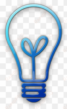free icons png - transparent blue light bulb