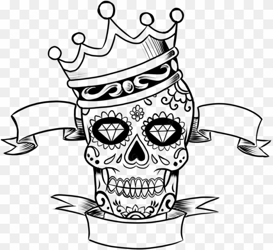 free image on pixabay - sugar skull with crown