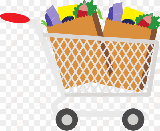 free library file cart with food clip art svg - shopping cart clipart png