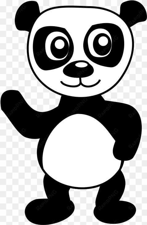 Free Panda Clipart Clip Art Pictures Graphics Illustrations - Panda Bear Cartoon Black And White transparent png image