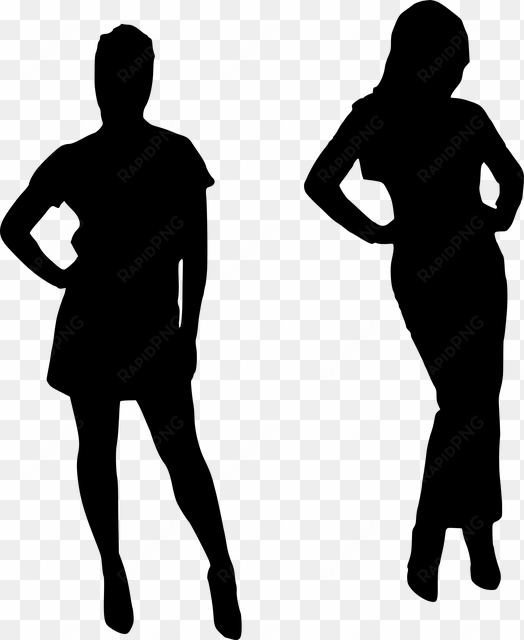 Free Photo Female Silhouette Models Retro Friendship - Boy And Girl Dancing Silhouette transparent png image