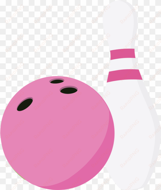 free pink bowling cliparts - pink bowling ball and pins