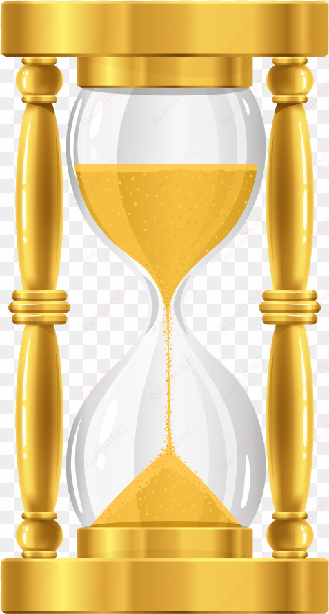 free png gold sand clock png images transparent - golden hourglass