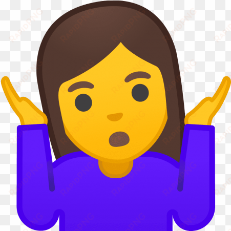 Free Png Shrug Emoji Woman Android Png Images Transparent - Girl Shrugging Emoji transparent png image