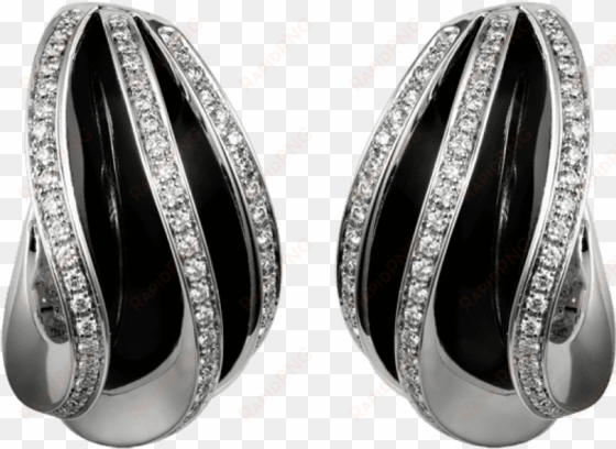 free png silver and black earrings with diamonds png - black diamonds earring png