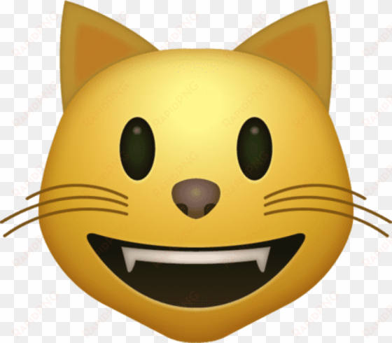 free png smiling cat emoji png apple hd high resolution - cat emoji png