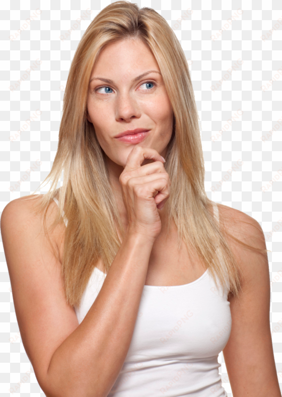 free png thinking woman png images transparent - woman thinking png