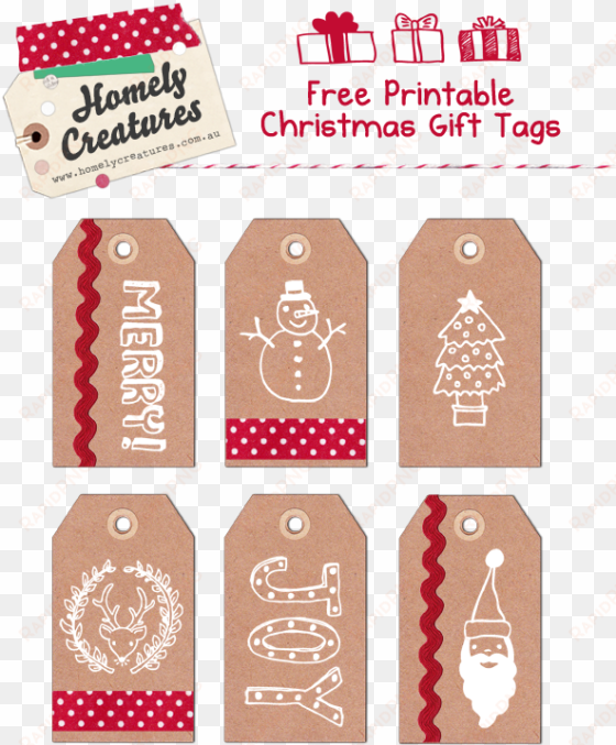 free printable christmas gift tags - homely creatures