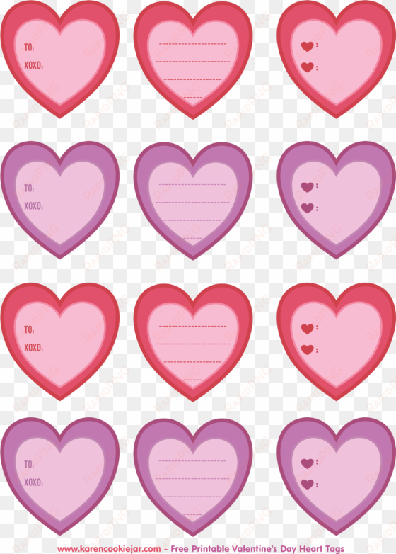 free printable heart tags - #cookie jar
