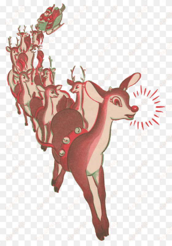 free printable rudolph the red nosed reindeer vintage - rudolph png