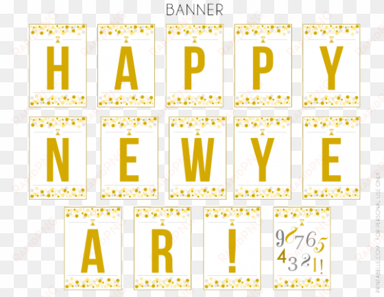 free printables happy new year banner see more party - happy new year printable banner