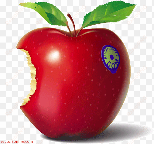 free red eaten apple by ray craighead psd files, vectors - knowledge bytes