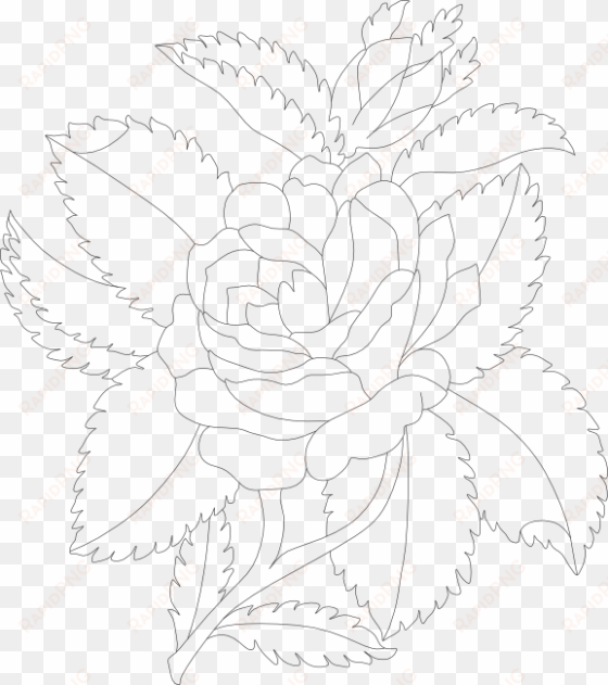 free rose clipart, animations and vectors clipart black - line art