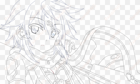 free sinon lineart by tranzicola on deviantart - line art