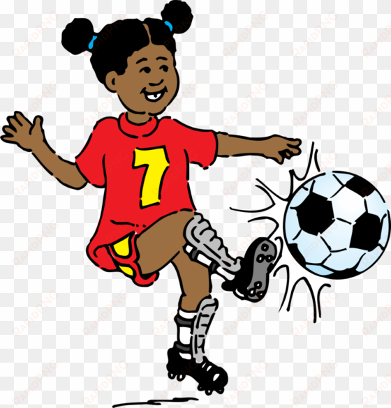 Free Soccer Girl Playing - Play Soccer Clip Art transparent png image