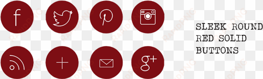 free social media buttons - red social media png