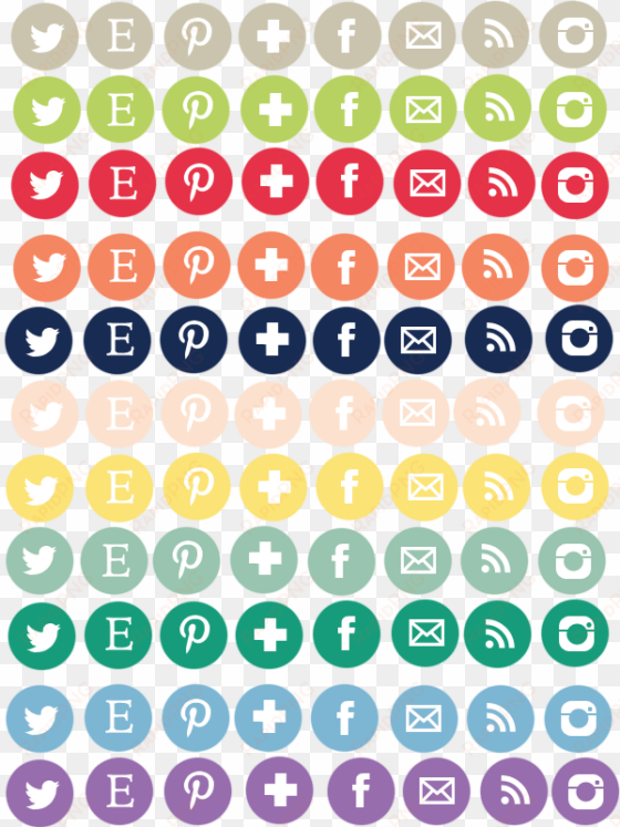 free social media icon sets - social media icons colorful