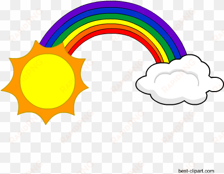 free sun clip art - sun and rainbow clipart