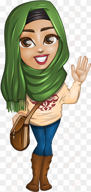 Free To Use Public Domain Muslim Clip Art - Arabian Female Cartoon Character transparent png image