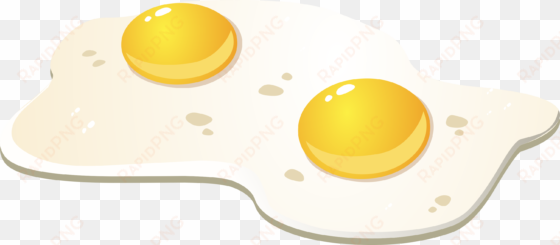 Free Two Fried Eggs Clip Art - Fried Eggs Vector Png transparent png image