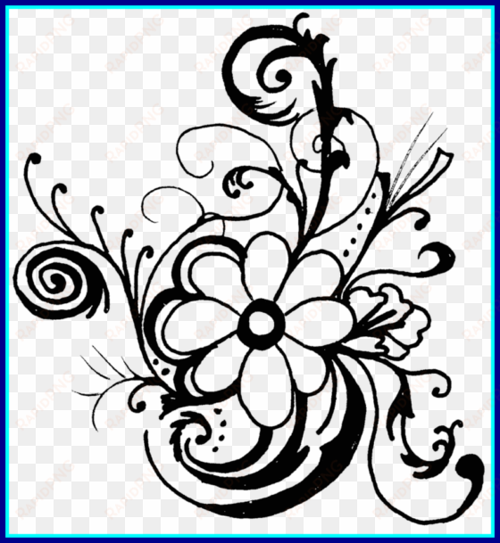 free unbelievable hawaiian flower clip art borders - black and white flowers clip art