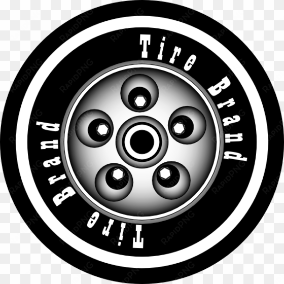 free vector azieser tire with rim clip art - tire clip art
