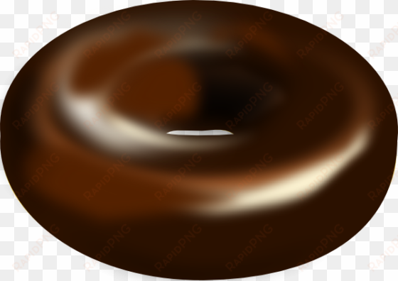 free vector dark chocolate donut clip art - chocolate donut clipart
