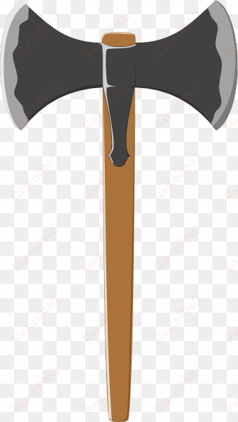 free vector double tranchant axe clip art - double sided axe clipart