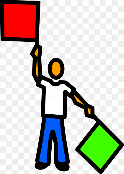 free vector milovanderlinden y semaphore clip art - red and green signal flags